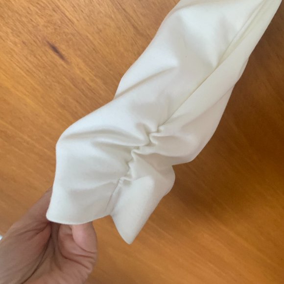 White 3/4 sleeve blazer - Picture 3 of 6